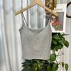 Camisola Dopamina 702# de Alta Qualidade com Bojo, Dopamina de Uma Peça Cor Sólida Ajuste Slim Versátil Top Nude