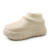 Zapatos de Algodón Impermeables con Suela Gruesa y Forro de Felpa para Mujer, Zapatos Engrosados que Aumentan la Altura para Otoño e Invierno, Calzado de Exterior, Pantuflas de Algodón Antideslizantes con Relleno de Algodón de Cobertura Total