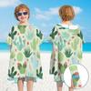 Bata de baño de secado rápido con cremallera para niños, niñas, estudiantes, toalla absorbente para nadar, capa, playa, orilla del mar, bata de baño con capucha