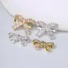 Pulsera de Lazo de Zirconia de Conservación de Color de 18K Accesorios Cuentas Espaciadoras de Cristal Accesorios Cuentas Espaciadoras para Joyería DIY