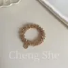 Estilo Ins Mori Japonês e Coreano Corda de Cabelo para Rabo de Cavalo de Menina Fofa Pequena Fresca Versátil Corda de Amarrar Anel de Cabelo de Pérola Adorno de Cabeça Elegante