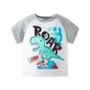 Ser ropa infantil superior ropa infantil de verano nuevo patrón de dibujos animados suéter de algodón de manga corta para niño algodón cuello redondo manga
