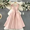 Banquete de Alta Sociedad de Lujo Ligero, Vestido Elegante Estilo Palacio, Elegante Cuello en V Cintura Adelgazante Aspecto Elegante Exquisito Vestido