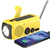 Radio de generación de energía de manivela nueva radio solar de emergencia para exteriores linterna de emergencia radio multifunción