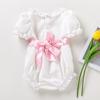 Mono de bebé de verano para recién nacida, vestido de princesa Harper de luna llena, vestido de encaje de 100 días, vestido de pedo de bolsa de un año
