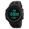 Nuevo Reloj Despertador Cuadrado Retro Deportivo Reloj Electrónico para Hombre Luminoso Impermeable Multifuncional para Exteriores de Doble Uso Reloj de Moda