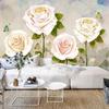 Pintura de parede do quarto da menina Nordic Rose moderna luz de luxo bonito papel de parede de TV papel de parede simples papel de parede da sala de estar