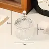 Frasco de vidrio transparente estilo europeo, azucarero con tapa, frasco de almacenamiento, frasco para velas de aromaterapia, frasco de caramelos, caja de joyería