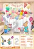 Decoración de Escena de Cumpleaños de Percy y Pip para Niños y Niñas de 2 Años, Fondo de Fiesta de Globos para Niños de 3 Años, Tablero Kt