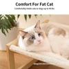 Hamaca de Madera para Gatos de Interior Cama Elevada para Gatos Soporte de Madera Silla para Gatos Cueva para Gatos Montada en la Pared Cama Portátil para Mascotas de Piso para Gatos