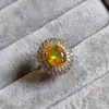 6 Cristal Artificial Francês Trabalho Pesado Pedra Colorida Zircônio Estilo Vintage Italiano Anel Paraíba Banda Ornamentos Pedra Solta