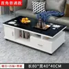 Mesa de centro redonda de estilo europeo, mueble de TV moderno y sencillo, mesa de centro combinada, mesa de té de vidrio templado para apartamento pequeño, mesa para sala de estar