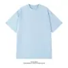 Camiseta de manga corta de color liso para hombre 2025, camiseta de manga corta con cuello redondo para hombre, camiseta de 220g, top camiseta deportiva holgada de talla grande para hombre