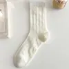 Calcetines de verano finos de malla hueca transpirables estilo JK ballet blancos largos de algodón holgados para mujer