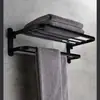 Estante para Toallas de Baño de Aluminio Espacial Estante de Almacenamiento para Baño Sin Taladro Colgador de Hardware Cesta Triangular para Almacenamiento Montada en la Pared