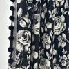 Cortina de rosas negras, estilo francés, de lujo, de alta gama, para sala de estar, dormitorio, opaca, de chenilla, tela jacquard.