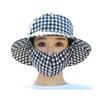 Chapéu protetor solar feminino de verão, chapéu de sol anti-ultravioleta, cobertura facial, colheita de chá, máscara respirável à prova de vento e poeira para áreas externas