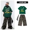 Ropa de Calle para Niños Ropa de Baile Callejero Moda Infantil Ropa para Niños Traje Fresco de Camuflaje de Manga Corta Ropa de Espectáculo para Niñas Hip-hop