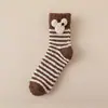 Meias de Fleece Coral para Mulheres, Meio da Panturrilha, Espessadas para Outono e Inverno, Pelúcia, Meias Espessadas para Piso de Casa, Meias de Toalha Quentes para Dormir e Maternidade