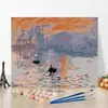Precio de Fábrica al por Mayor DIY Pintura al Óleo Digital Acrílico Pintado a Mano Color al Óleo Sanación Escenario Nórdico Costero Arte de Pared Decorativo