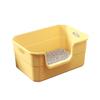 Bandeja Sanitaria para Gatos Semicerrada Extra Grande Inodoro para Gatos Caja de Arena de Gran Capacidad Anti-Salpicaduras de Arena Suministros para Mascotas Gato