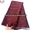 Tecido Brocado Jacquard Antigo Bordado Dupla Face com Fio de Ouro e Prata Renda Brocado Africana