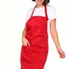 Avental Transfronteiriço Amazon de Poliéster com Gola Halter e Logotipo Personalizado para Padaria, Cafeteria, Roupa de Trabalho, Avental de Cozinha Doméstica