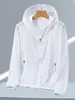 Verão Novo Secagem Rápida Leve Proteção Solar Roupa Masculina Tamanho Grande Com Capuz Respirável Exterior Seda de Gelo Feminina Fina