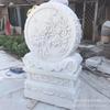 Pilar de Puerta Tallado en Mármol Blanco, Elefante Tallado en Piedra, Adorno de Tambor de Flores, Tambor de Piedra Cuadrado y Redondo, Venta al por Mayor por Fabricante