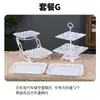 Arranjo de Aniversário Decorações de Mesa de Sobremesas Prateleira de Exibição de Casamento Europeu Mesa de Frutas Bandeja de Plástico para Bolo Suporte para Lanches