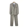 Terno Uniforme de Negócios Masculino Slim-fit Roupa Formal Masculina Adulta Jaqueta de Terno Estilo College Conjunto de Uniforme para Aula