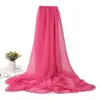 Lenço de Seda Vermelho Liso Estilo Coreano Lenço de Chiffon Xale Dupla Face Lenço de Gaze Proteção Solar Versátil Primavera Outono Inverno Toalha de Praia