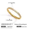 Anillo Jieding de Circonita de Colores, Joyería de Acero de Titanio de Gama Alta de Nicho Sin Desvanecimiento, Accesorios Transfronterizos de Acero Inoxidable