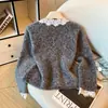 Cardigan Tweed com Miçangas Estilo Designer 2026 para Mulheres, Novo Casaco Suéter Elegante de Alta Qualidade Outono/Inverno