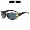 Estilo Europeo y Americano Mariposa de Metal Personalizada Gafas de Sol Modernas Versátiles Moda Retro Ojo de Gato Protección Solar para Vacaciones Gafas de Sol Transfronterizas