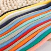 Corda Encriptada de Poliéster Colorida Fio Cardado 6mm Acessórios para Roupas Capuz Chapéu Cordão Calças Casuais Cordão de Cintura Fabricante Atacado