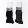 Calcetines de Yoga de Cinco Dedos para Mujer, Calcetines Profesionales Antideslizantes para Pilates y Deportes de Interior, Calcetines Silenciosos para Fitness con Dedos Separados
