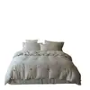 Elegante y Lujoso Juego de Cama Bordado de Cuatro Piezas para Niñas, 60 Hilos, Lyocell Tencel, Lavado a la Piedra, Aspecto Vintage