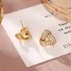 Pendientes Triangulares de Circonita Nuevos de Verano, Pendientes de Cobre de Lujo Ligero y Gama Alta Microincrustados, Diseño de Nicho, Pendientes Exquisitos y Versátiles