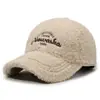 Gorra de Béisbol de Moda para Mujer Gorra de Invierno con Pico de Pato de Lana de Cordero Sintético para Hombre Sombrero de Felpa Cálido de Alta Calidad para Mujer Hace que la Cara Parezca Más Pequeña