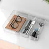 Caja de almacenamiento transparente de PET para escritorio, organizador de cajones para cosméticos y mascarillas faciales de dormitorio, caja de almacenamiento para bocadillos y artículos varios