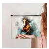 Bolsa de Cosméticos com Letra da Amazon Bolsa com Zíper de Lona Impermeável Bolsa de Armazenamento de Cosméticos Bolsa de Armazenamento de Artigos de Higiene Pessoal para Viagem