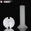 Tornillos de Cabeza Phillips de Plástico PVDF M2-M10 Tornillos de Cabeza Plana Ranurada de Plástico Plástico de Ingeniería