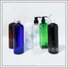 Frasco pump azul 480ml, frasco pump branco para loção, frasco refil para shampoo e gel de banho 480ml, frasco preto com bico de pato