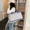 Nuevo modelo de bolsa de viaje con separación de seco y húmedo para viajes largos y cortos, bolsa de equipaje de gran capacidad, bolsa deportiva para gimnasio de bloqueo de color