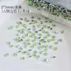 Decoración para arte de uñas de circón biselado color verde manzana, brillante y resplandeciente, adorno de diamante irregular de fondo plano mini color verde menta transparente como el hielo