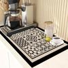 Almofada de choque para máquina de café transfronteiriça, almofada de drenagem de lama de diatomáceas, almofada de secagem para utensílios de mesa de bancada de cozinha, almofada absorvente antiderrapante para bar