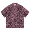 Camisa Hawaiana de Manga Corta con Estampado de Leopardo Degradado y Serpiente en Colores Contrastantes para Parejas de Hombres y Mujeres - Comercio Transfronterizo