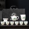 2024 Nuevo Juego de Té Kung Fu de Porcelana Jade Mate Dehua Juego de Tetera Fengming Taza de Té Fabricante de Té Juego Completo de Porcelana Blanca
