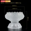 Lámpara de Mantequilla Esmaltada Portavelas de Loto Portalamparas Portavelas Suministros para el Hogar de Buda Lámpara de Ofrenda para Buda Grande y Pequeña
